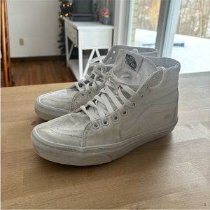 Vans - Women’s size 8 high top - White - Great used condition!